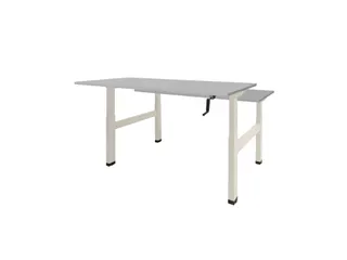 Dextro Slinger Duo zit/sta Bureau 120cm frame Wit blad Lichtgrijs - 1