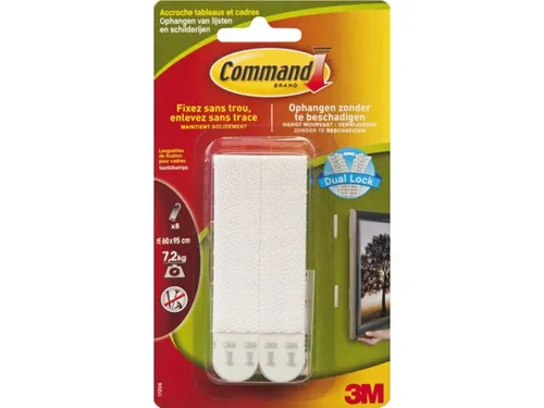 Bevestigingsstrip Command groot klik vast 7,2kg wit