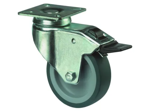 Zwenkwiel Dubbele Vastzetter 40kg Plaat 50x18mm Thermoplast Spoorvrij