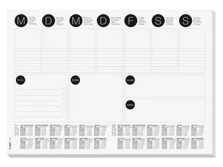Designonderlegger Sigel week- planner A3 27/28 42x29,7cm 30 vel met to - 1
