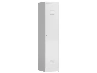 garderobekast,HxBxD 1800x415x500mm,1vak,klink,sokkel,front RAL9003 - 1