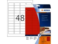 Etiket Herma 4367 A4 45.7X21.2Mm Verwijderbaar Rood 960Stuks