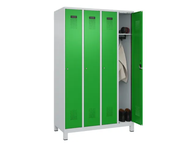 locker,HxBxD 1950x1200x500mm,4vak,vak B 300mm,cil.-slot,voeten