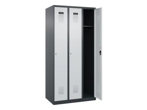 locker,HxBxD 1850x900x500mm,3vak,vak B 300mm,cil.-slot,staand op vloer