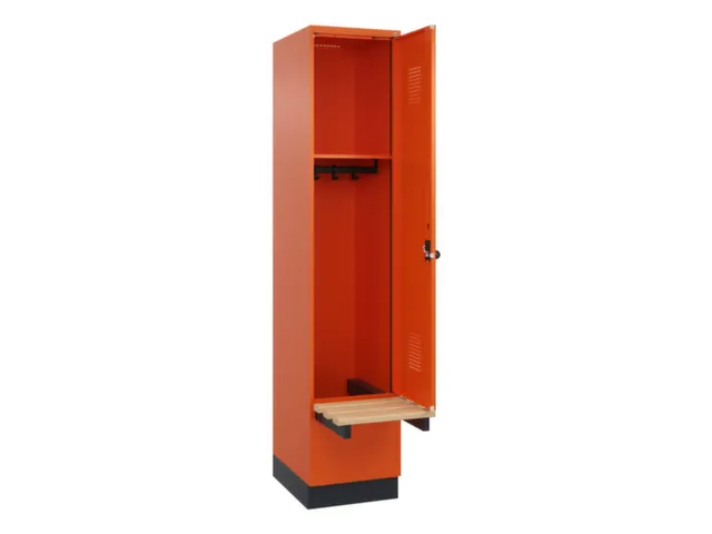 locker met bank,HxBxD 1950x400x815mm,1vak,vak B 400mm,draaigrendel