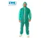 Combinaison fermeture éclair PP non tissé XXXL regular vert 50pcs