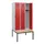 locker met bank,HxBxD 1950x900x815mm,3vak,vak B 300mm,draaigrendel