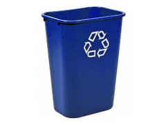 Rechthoekige afvalbak 39 liter Blauw Recyclingsymbool Rubbermaid