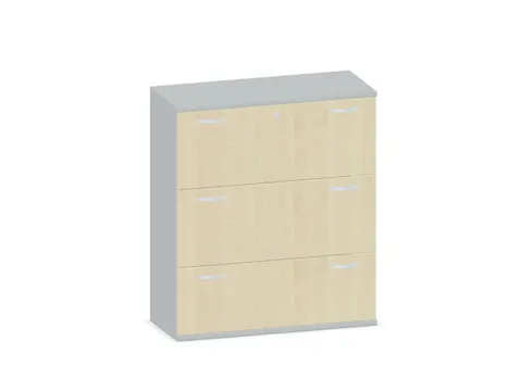 hangmappenkast 1150x1000x430mm 3hangmappenframes Onyx+Esdoorn