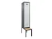 locker met bank,voor scheiding van kleding,HxBxD 2120x400x815mm,1vak