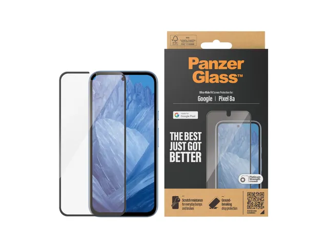 PanzerGlass Screen Protector Google Pixel 8a | Ultra-Wide Fit, Goog