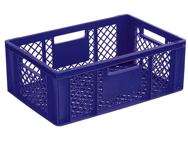 Euronorm Stapelkrat Pe 220x600x400mm 43liter Open Blauw