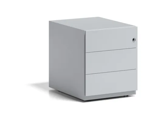 Ladenblok Staalplaat 495x420x565mm 3laden Cilinderslot Lichtgrijs
