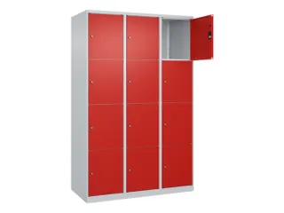 lockerkast,HxBxD 1850x1200x500mm,3x4vakken,vak B 400mm,cil.-slot - 1