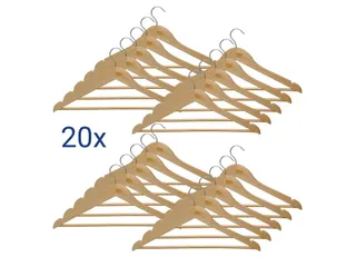 9453470 Kledinghanger MAULmira hout 20 stuks 44.5x1.2x23cm bruin - 2