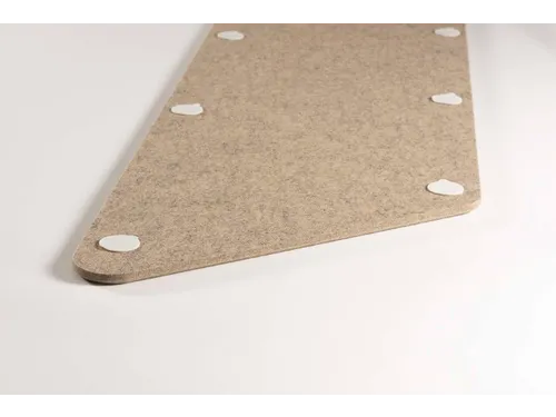 Akoestische PET-vilt parallellogram stroken beige 30x120cm 6 stuks