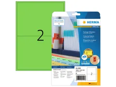 HERMA 4499 Verwijderbare etiketten A4 199,6x143,5mm Groen 40 stuks