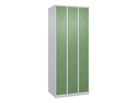 locker,HxBxD 1850x750x500mm,3vak,vak B 250mm,cil.-slot,staand op vloer