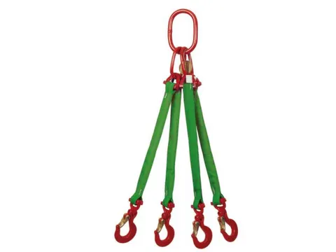 Hijsstroppen 4-Sprong Draagvermogen 0-45° 4 2T Nuttige L 1 5M Groen