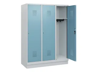 schoollocker,HxBxD 1630x1200x500mm,3vak,vak B 400mm,cil.-slot,sokkel - 1