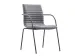 Chaise de conférence Série 140 Cadre noir Assise tissu gris