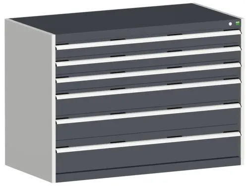 ladekast HxBxD 900x1300x650mm 6laden romp RAL7035 front RAL7016