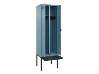 locker met bank,voor scheiding van kleding,HxBxD 2120x600x815mm,2vak - 1
