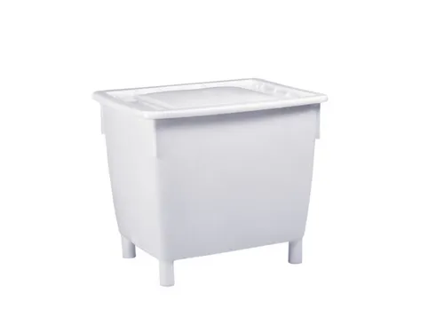 Hoekige Opslagbak Onderrijdbaar Hxbxd 830x945x725mm 400 Liter Wit