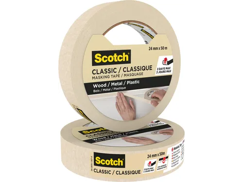 Afplaktape Scotch Classic 24mmx50m beige