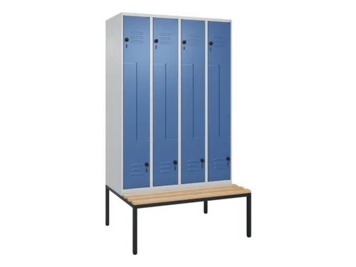 Z-garderobekast,HxBxD 2120x1200x815mm,8vak,vak B 300mm,draaigrendel