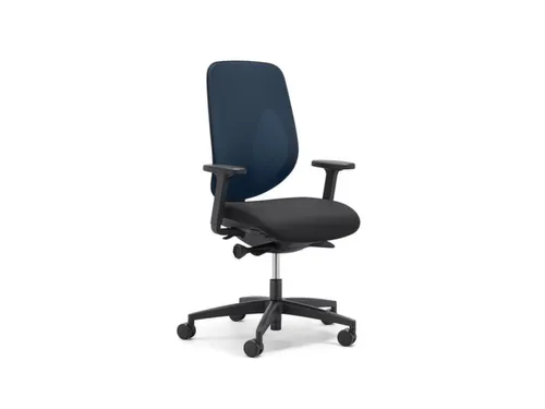 Giroflex Bureaustoel 353 met automatic-move mechanisme Blauw Zwart