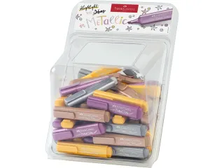 Tekstmarker Faber Castell Metallic in display á 80 stuks - 1