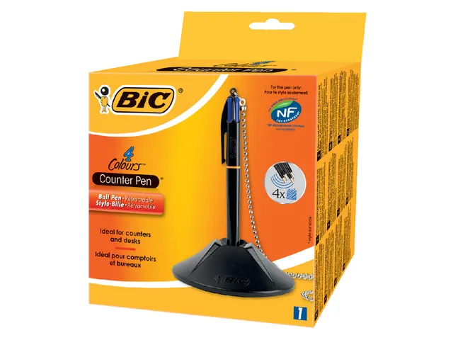 Baliebalpen Bic met ketting medium zwart