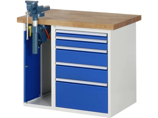 werkbank,HxBxD 890x1000x700mm,beukblad,draagverm. 750kg,2containers