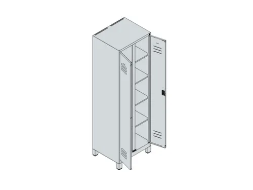 wasgoedverdeelkast,HxBxD 1950x600x500mm,vak B 300mm,cilinderslot