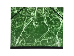 Tekenmap gemarmerd e last. 26x33cm groen