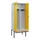 PBM-locker met bank,HxBxD 2120x800x815mm,2vak,vak B 400mm,draaigrendel