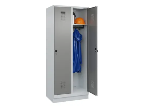 locker,HxBxD 1950x800x500mm,2vak,vak B 400mm,draaigrendel,sokkel