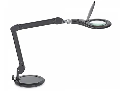 Loeplamp LED MAULmakro Met Voet Zwart