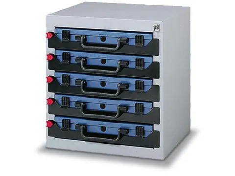 Opbergtoren Met Assortimentskoffers Plaatstaal 416x256mm 5x Koffer A