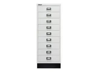 kantoor-ladekast HxBxD 940x349x432mm 9 laden romp verkeerswit staal - 4