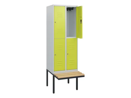 Dubbeldekse dekenkist,HxBxD 1950x600x815mm,2x2vak.,vak B 300mm