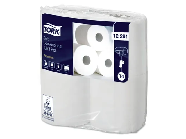 Toiletpapier Tork T4 12291 Premium 2-laags 198 vel 48 rollen wit