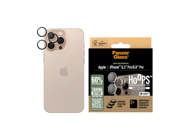 PanzerGlass Hoops Camera Lens Protector Transparent iPhone 16 Pro