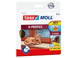 Tochtstrip Tesa Moll 05393 D profiel 9mmx6m bruin