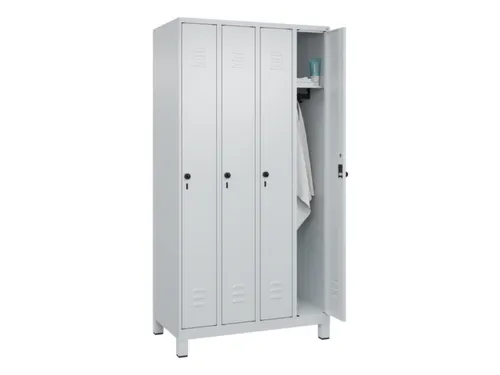 locker,HxBxD 1950x1000x500mm,4vak,vak B 250mm,draaigrendel,voeten
