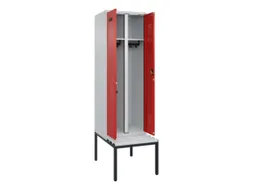 locker met bank,voor scheiding van kleding,HxBxD 2120x600x815mm,2vak