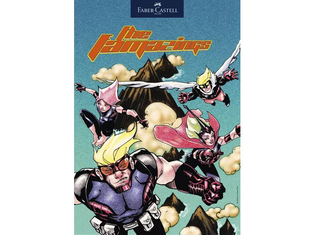 Feutre Faber-Castell Pitt Artist Pen Comic étui 4 pces gris