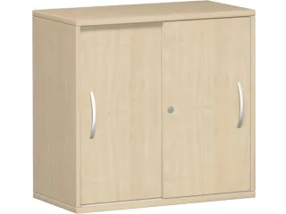 schuifdeurkast,HxBxD 720x800x430mm,decor romp noten,decor front wit - 3