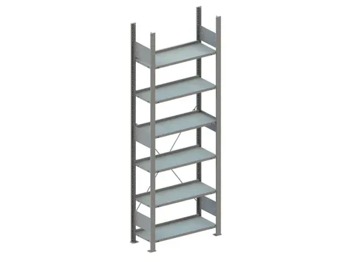 magazijnstelling,grondveld,HxBxD 2200x806x336mm,vakl. 80kg,6xlegbord